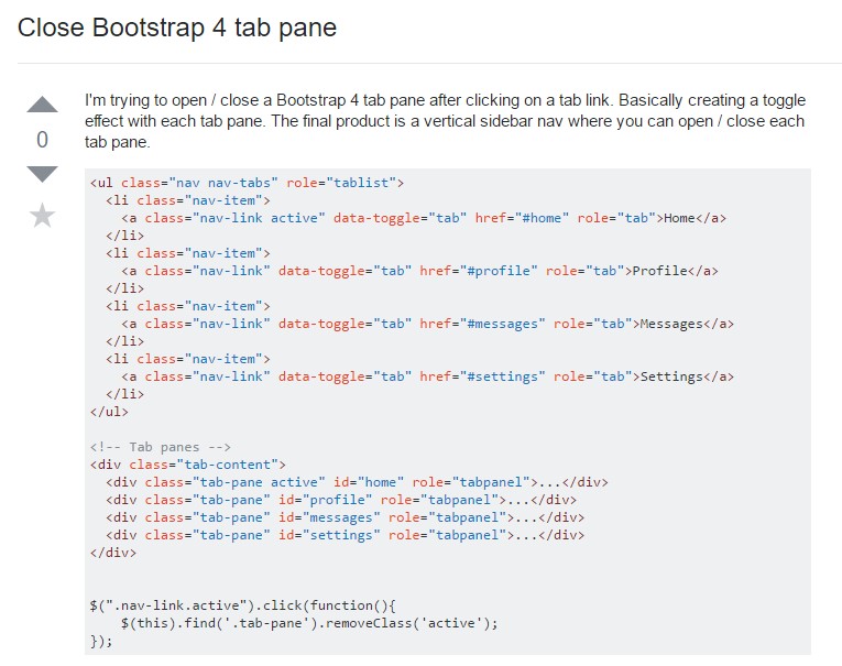 How to close Bootstrap 4 tab pane
