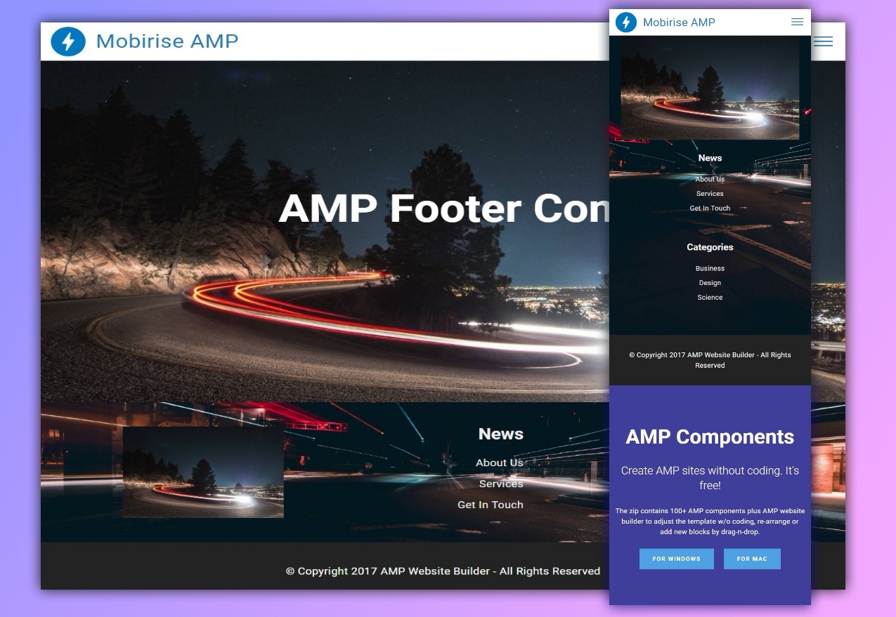 AMP Footer