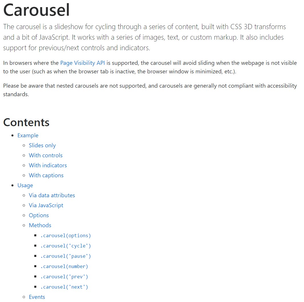Bootstrap carousel  approved  information