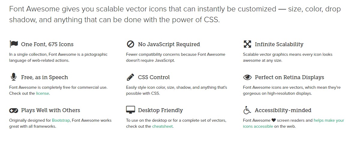 Most popular icons