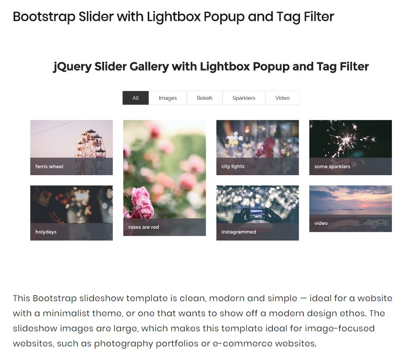  Bootstrap Multiple Image Slider 