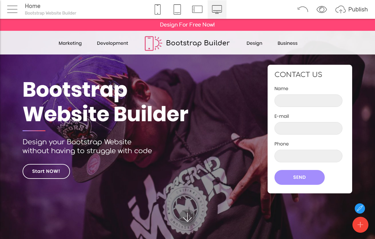 Bootstrap Landing page Maker