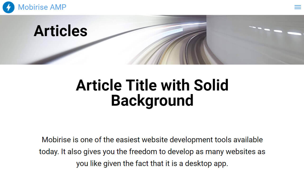 Free AMP Article Template
